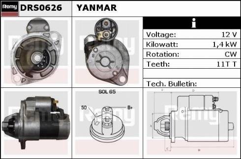 Remy DRS0626 - Démarreur cwaw.fr