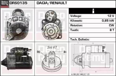 Remy DRS0135 - Démarreur cwaw.fr