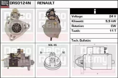 Remy DRS0124N - Démarreur cwaw.fr