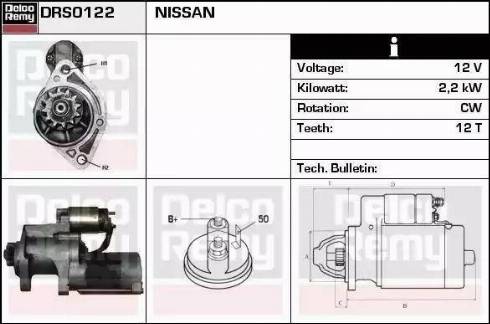 Remy DRS0122 - Démarreur cwaw.fr
