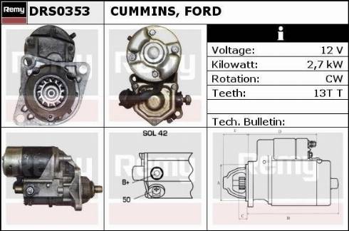 Remy DRS0353 - Démarreur cwaw.fr