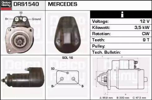 Remy DRS1540 - Démarreur cwaw.fr