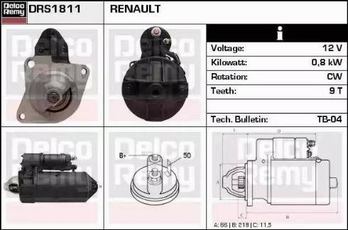 Remy DRS1811 - Démarreur cwaw.fr