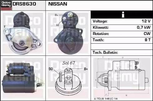 Remy DRS8630 - Démarreur cwaw.fr