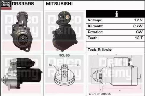 Remy DRS3598 - Démarreur cwaw.fr