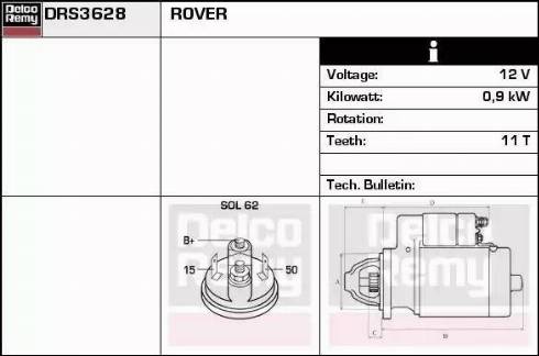 Remy DRS3628 - Démarreur cwaw.fr