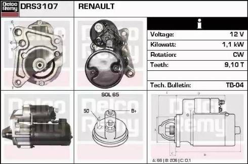 Remy DRS3107 - Démarreur cwaw.fr