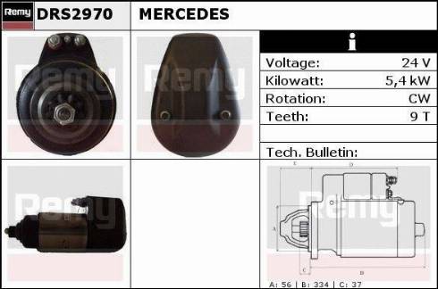 Remy DRS2970 - Démarreur cwaw.fr