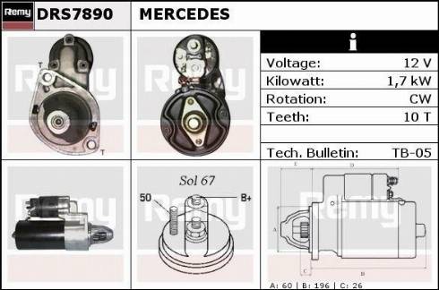 Remy DRS7890X - Démarreur cwaw.fr