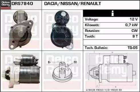 Remy DRS7840 - Démarreur cwaw.fr