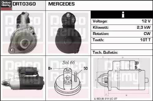 Remy DRT0360 - Démarreur cwaw.fr