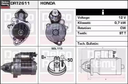 Remy DRT2611 - Démarreur cwaw.fr