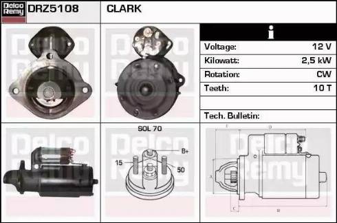 Remy DRZ5108 - Démarreur cwaw.fr