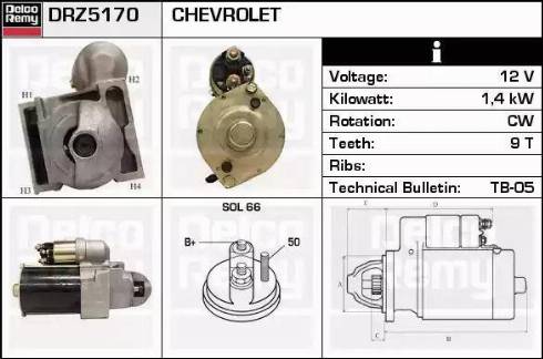 Remy DRZ5170 - Démarreur cwaw.fr