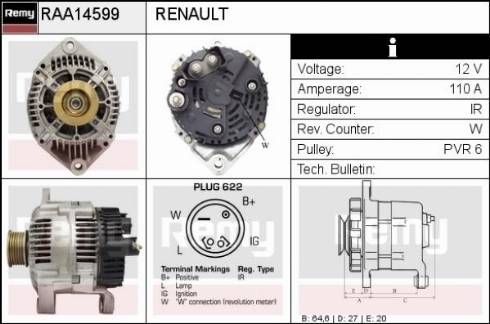 Remy RAA14599 - Alternateur cwaw.fr