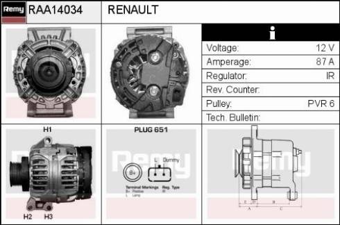 Remy RAA14034 - Alternateur cwaw.fr