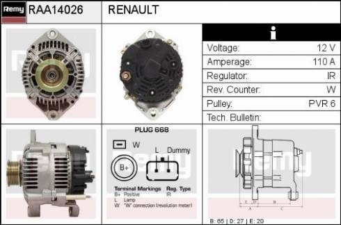 Remy RAA14026 - Alternateur cwaw.fr