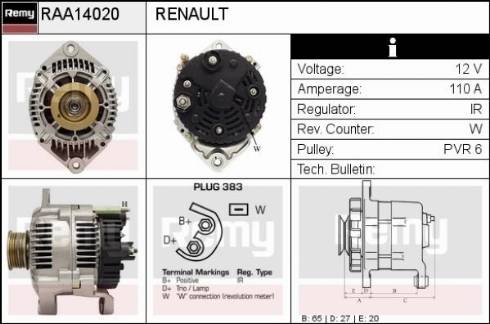 Remy RAA14020 - Alternateur cwaw.fr