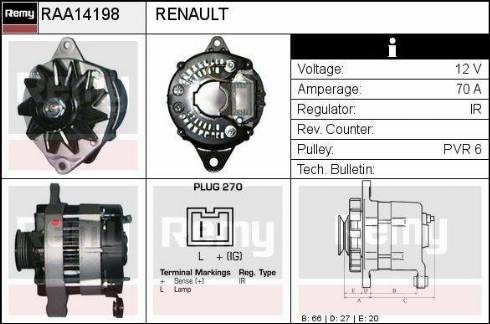 Remy RAA14198 - Alternateur cwaw.fr