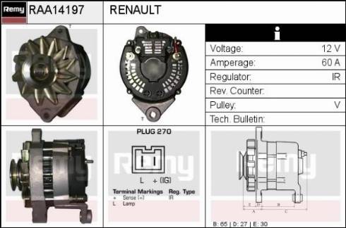 Remy RAA14197 - Alternateur cwaw.fr