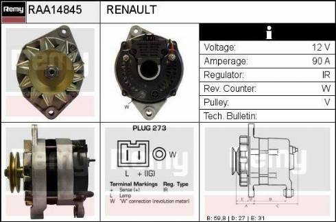 Remy RAA14845 - Alternateur cwaw.fr