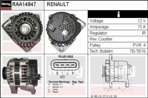 Remy RAA14847 - Alternateur cwaw.fr