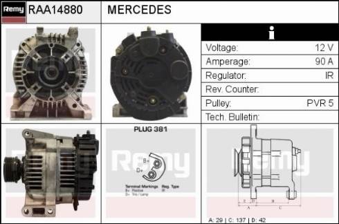 Remy RAA14880 - Alternateur cwaw.fr