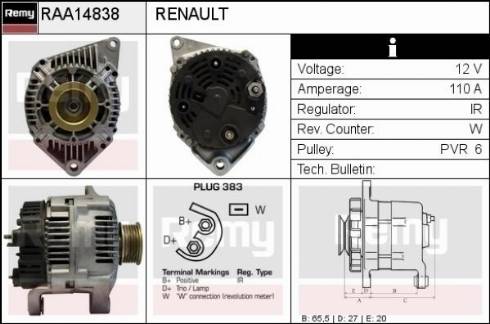 Remy RAA14838 - Alternateur cwaw.fr