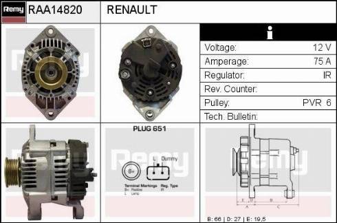 Remy RAA14820 - Alternateur cwaw.fr