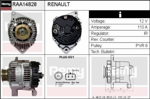 Remy RAA14828 - Alternateur cwaw.fr