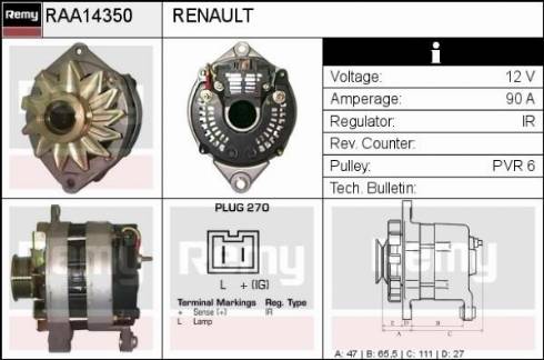 Remy RAA14350 - Alternateur cwaw.fr