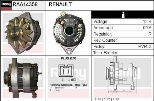 Remy RAA14358 - Alternateur cwaw.fr