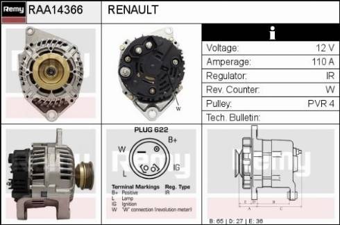 Remy RAA14366 - Alternateur cwaw.fr