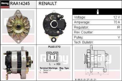 Remy RAA14245 - Alternateur cwaw.fr