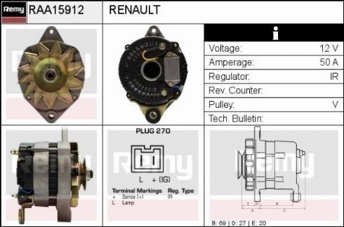 Remy RAA15912 - Alternateur cwaw.fr