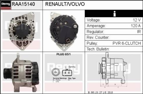 Remy RAA15140 - Alternateur cwaw.fr