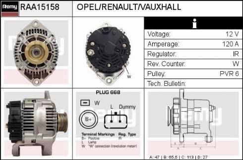 Remy RAA15158 - Alternateur cwaw.fr