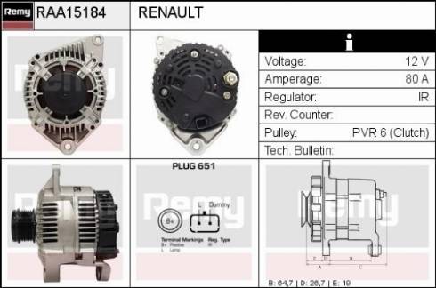 Remy RAA15184 - Alternateur cwaw.fr