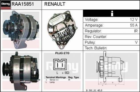 Remy RAA15851 - Alternateur cwaw.fr