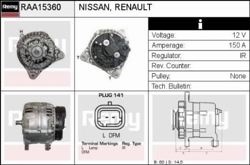 Remy RAA15360 - Alternateur cwaw.fr