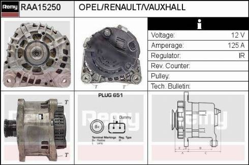 Remy RAA15250 - Alternateur cwaw.fr