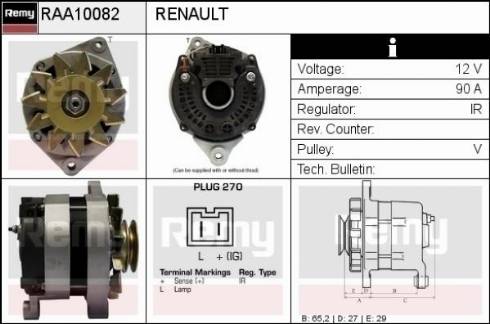 Remy RAA10082 - Alternateur cwaw.fr