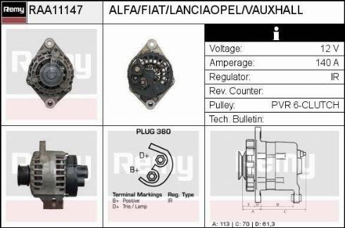 Remy RAA11147 - Alternateur cwaw.fr