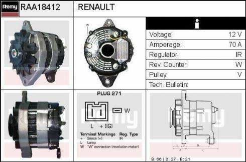 Remy RAA18412 - Alternateur cwaw.fr