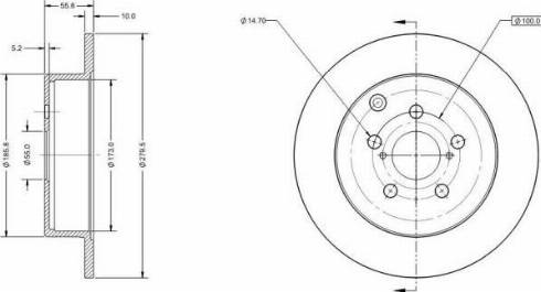 Remy RAD1436C - Disque de frein cwaw.fr