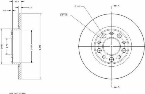 Remy RAD1582C - Disque de frein cwaw.fr