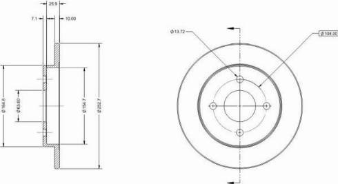 Remy RAD1049C - Disque de frein cwaw.fr