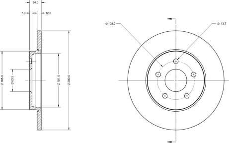 Remy RAD1147C - Disque de frein cwaw.fr