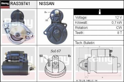 Remy RAS39741 - Démarreur cwaw.fr