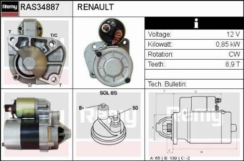 Remy RAS34887 - Démarreur cwaw.fr